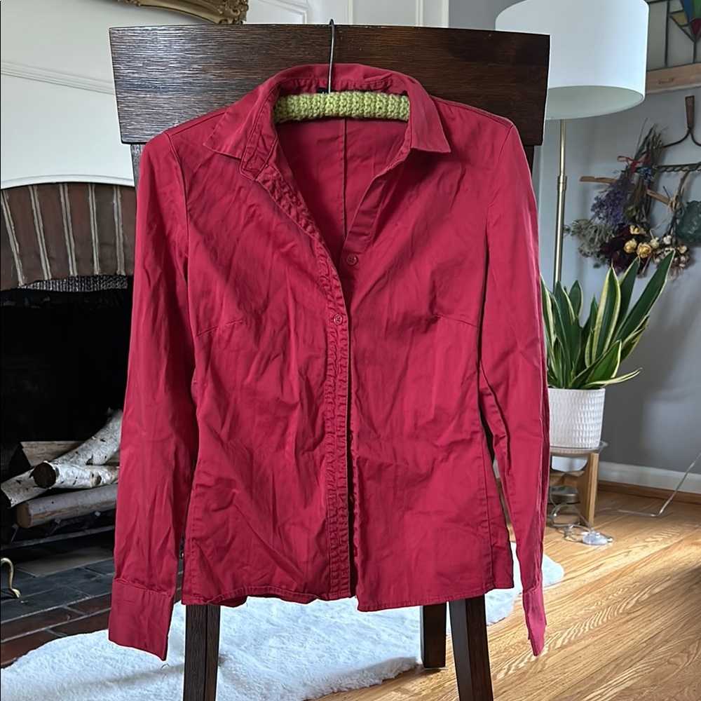 Red Button-Up Shirt
